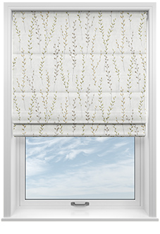 Willow Field, Natural - Motorised Roman Blind